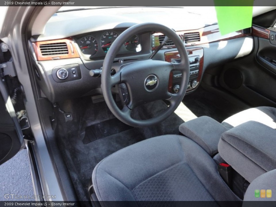 Ebony Interior Prime Interior for the 2009 Chevrolet Impala LS #50125806