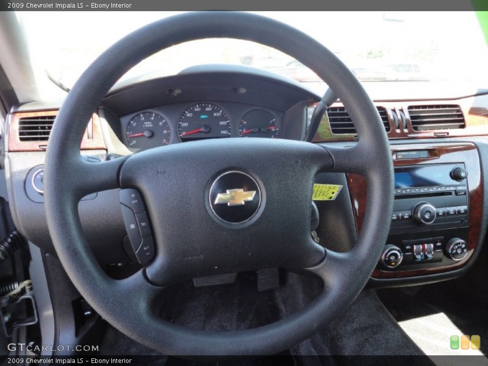 Ebony Interior Steering Wheel for the 2009 Chevrolet Impala LS #50125851