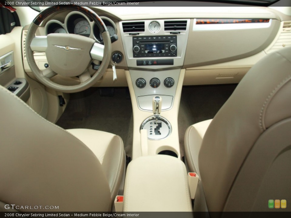 Medium Pebble Beige/Cream Interior Dashboard for the 2008 Chrysler Sebring Limited Sedan #50127450