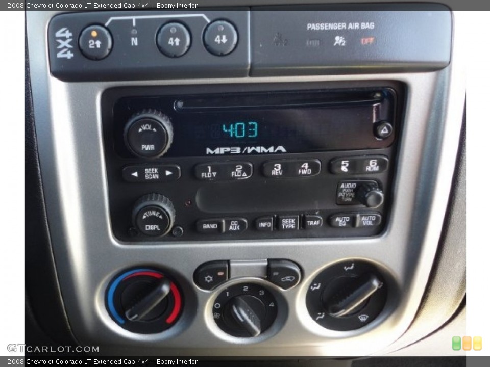 Ebony Interior Controls for the 2008 Chevrolet Colorado LT Extended Cab 4x4 #50128134