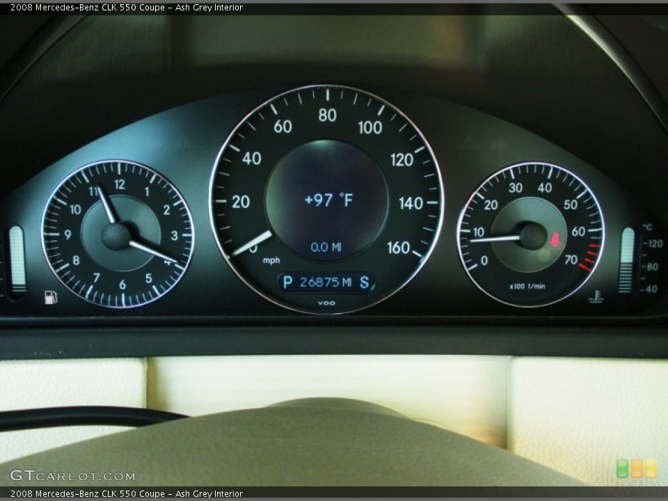 Ash Grey Interior Gauges for the 2008 Mercedes-Benz CLK 550 Coupe #50128620