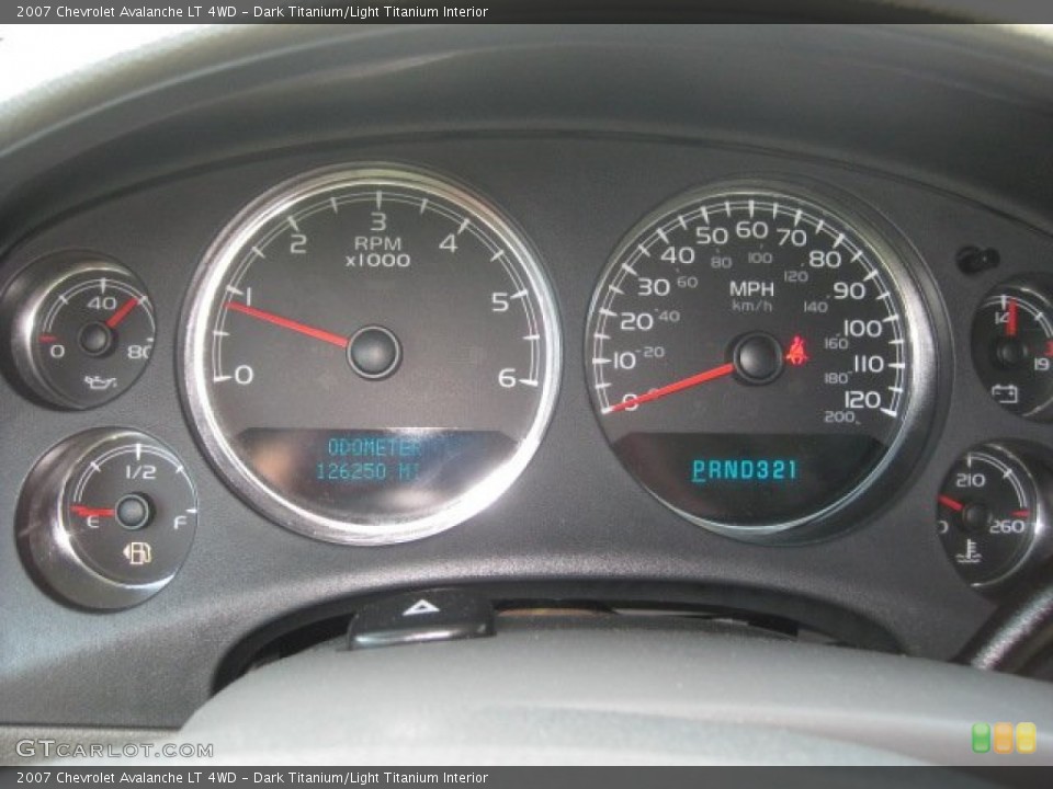 Dark Titanium/Light Titanium Interior Gauges for the 2007 Chevrolet Avalanche LT 4WD #50129742