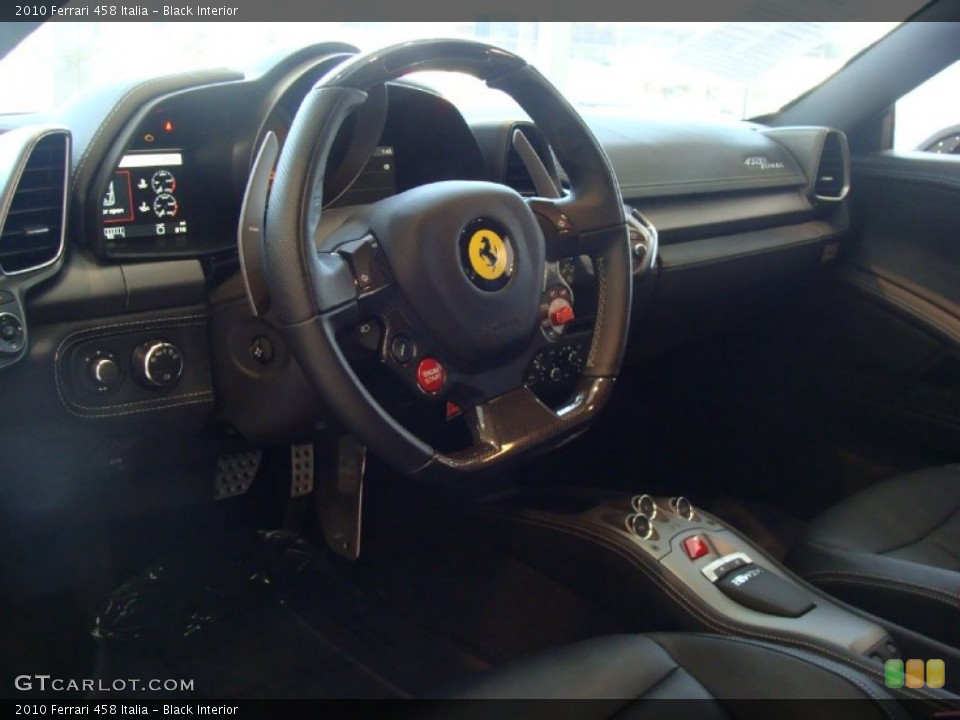 Black Interior Dashboard for the 2010 Ferrari 458 Italia #50130549