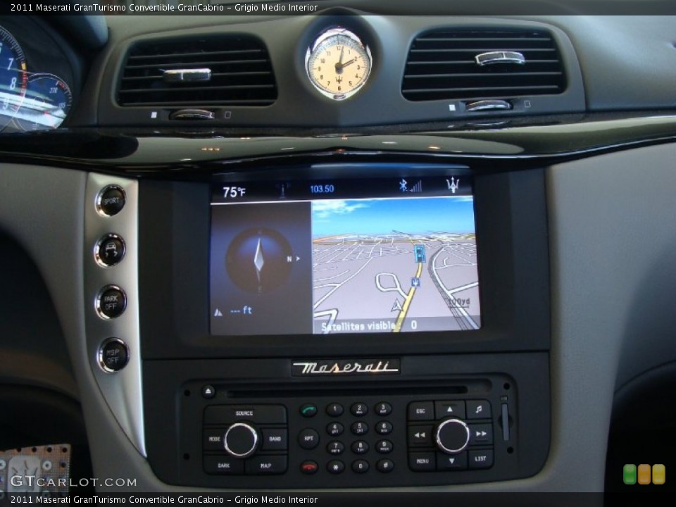 Grigio Medio Interior Navigation for the 2011 Maserati GranTurismo Convertible GranCabrio #50131050