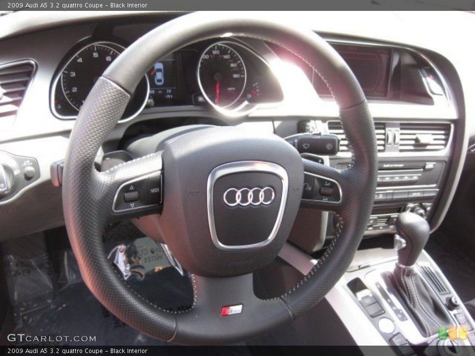 Black Interior Steering Wheel for the 2009 Audi A5 3.2 quattro Coupe #50134707