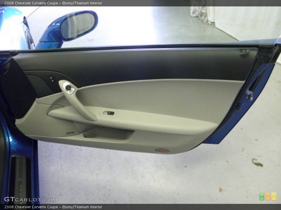 Ebony/Titanium Interior Door Panel for the 2008 Chevrolet Corvette Coupe #50139115