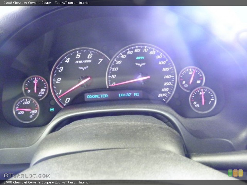 Ebony/Titanium Interior Gauges for the 2008 Chevrolet Corvette Coupe #50139274