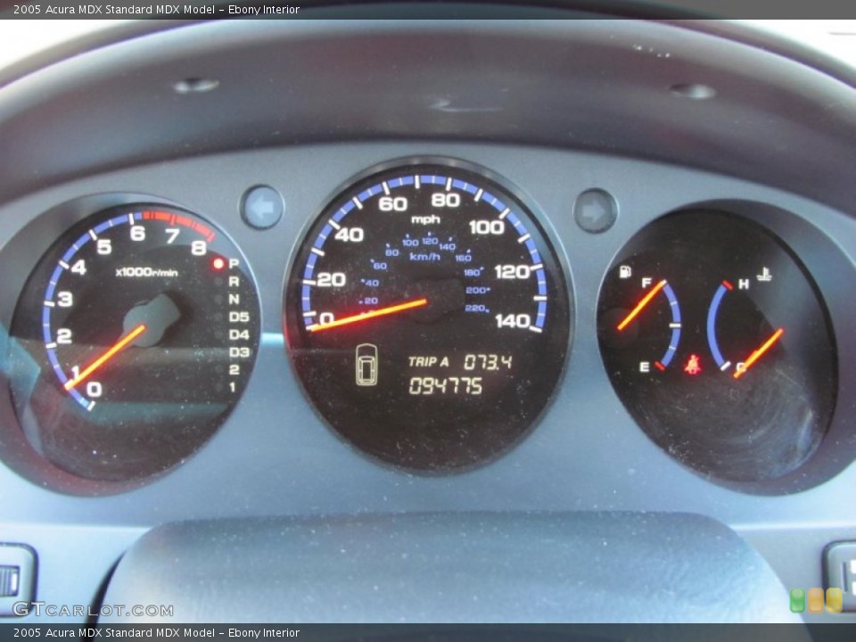 Ebony Interior Gauges for the 2005 Acura MDX  #50140216