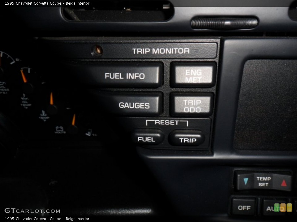 Beige Interior Controls for the 1995 Chevrolet Corvette Coupe #50141314