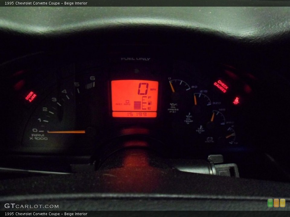 Beige Interior Gauges for the 1995 Chevrolet Corvette Coupe #50141362