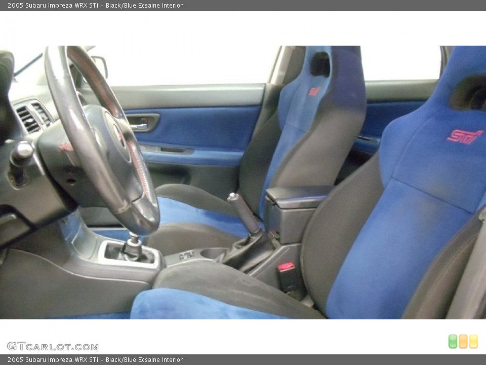 Black/Blue Ecsaine Interior Photo for the 2005 Subaru Impreza WRX STi #50142580