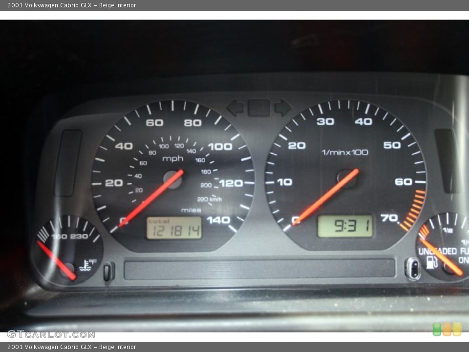 Beige Interior Gauges for the 2001 Volkswagen Cabrio GLX #50145064