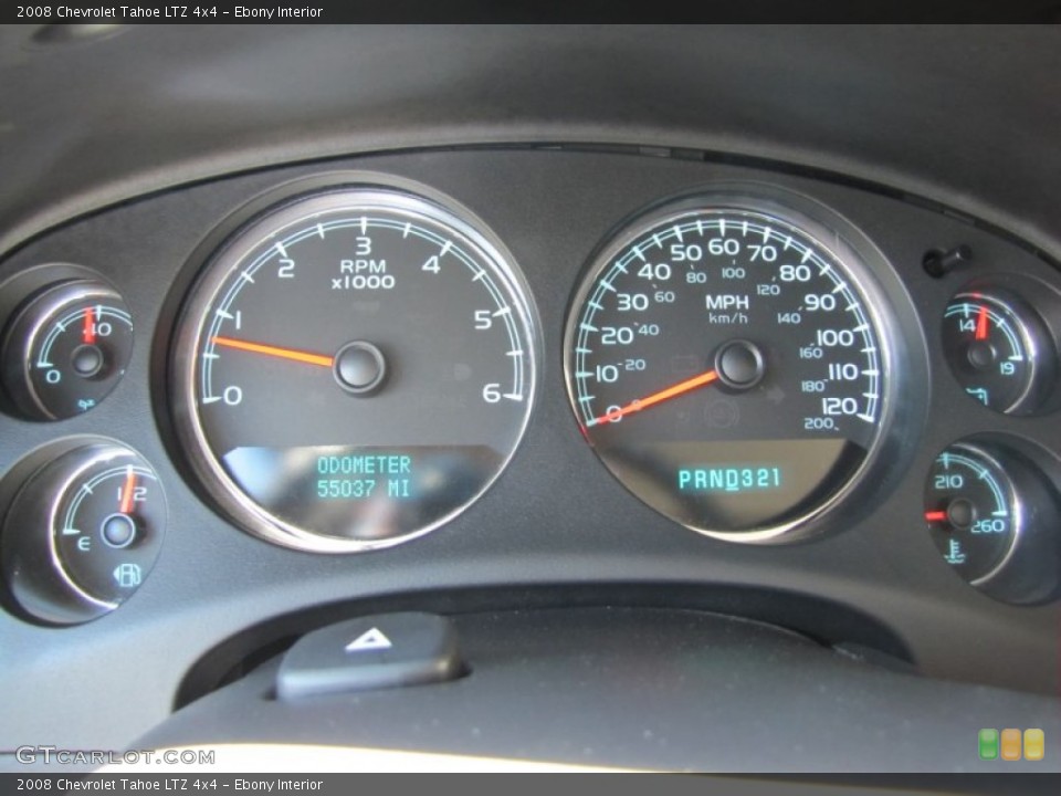 Ebony Interior Gauges for the 2008 Chevrolet Tahoe LTZ 4x4 #50148910