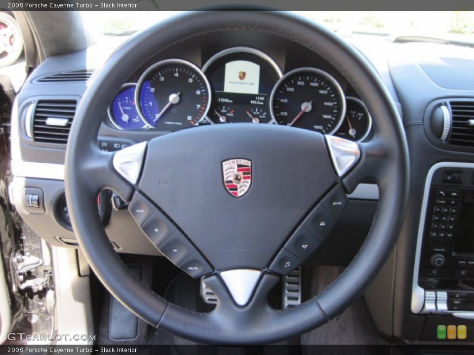Black Interior Steering Wheel for the 2008 Porsche Cayenne Turbo #50149282