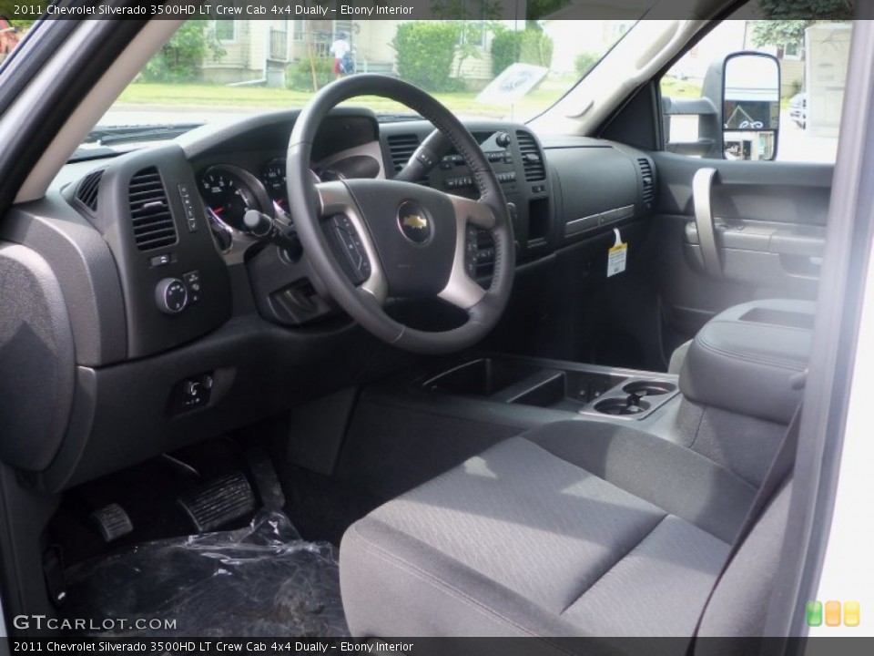 Ebony Interior Photo for the 2011 Chevrolet Silverado 3500HD LT Crew Cab 4x4 Dually #50155643