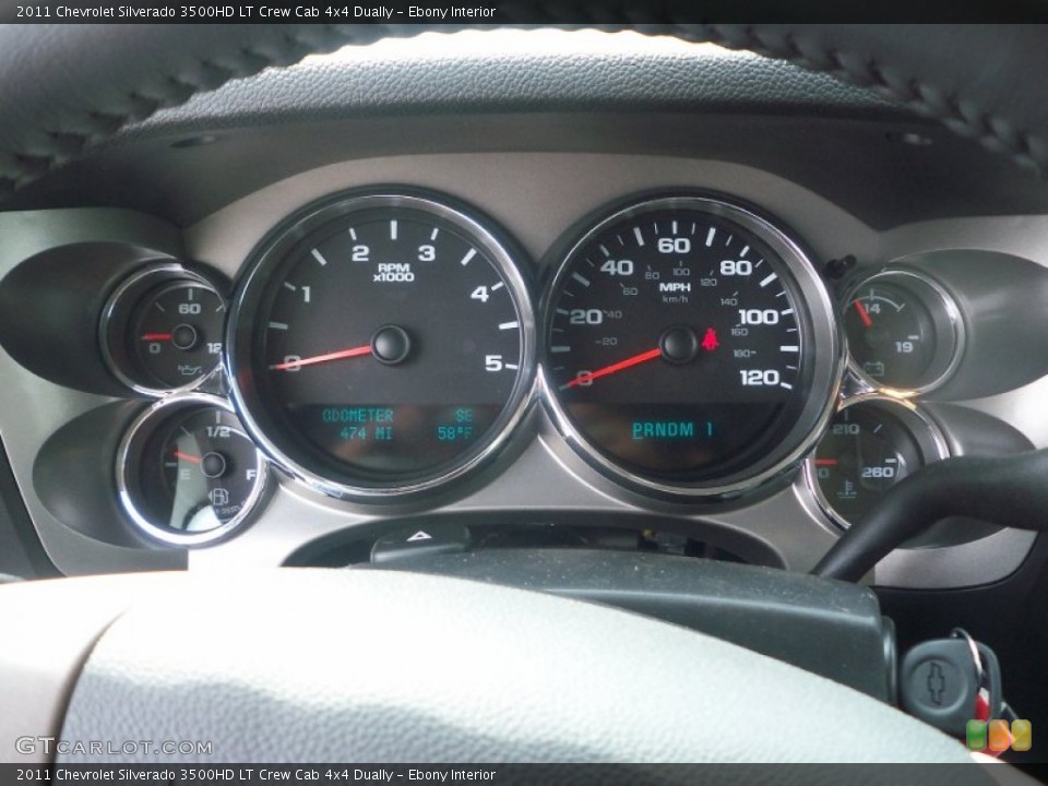 Ebony Interior Gauges for the 2011 Chevrolet Silverado 3500HD LT Crew Cab 4x4 Dually #50155823
