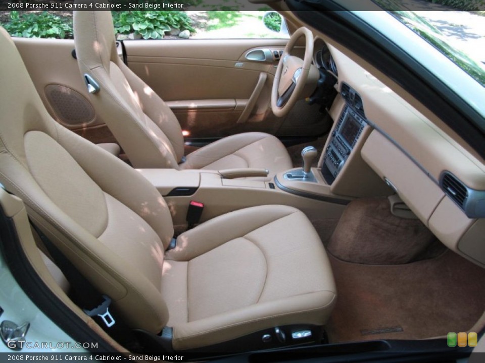 Sand Beige Interior Photo for the 2008 Porsche 911 Carrera 4 Cabriolet #50156099