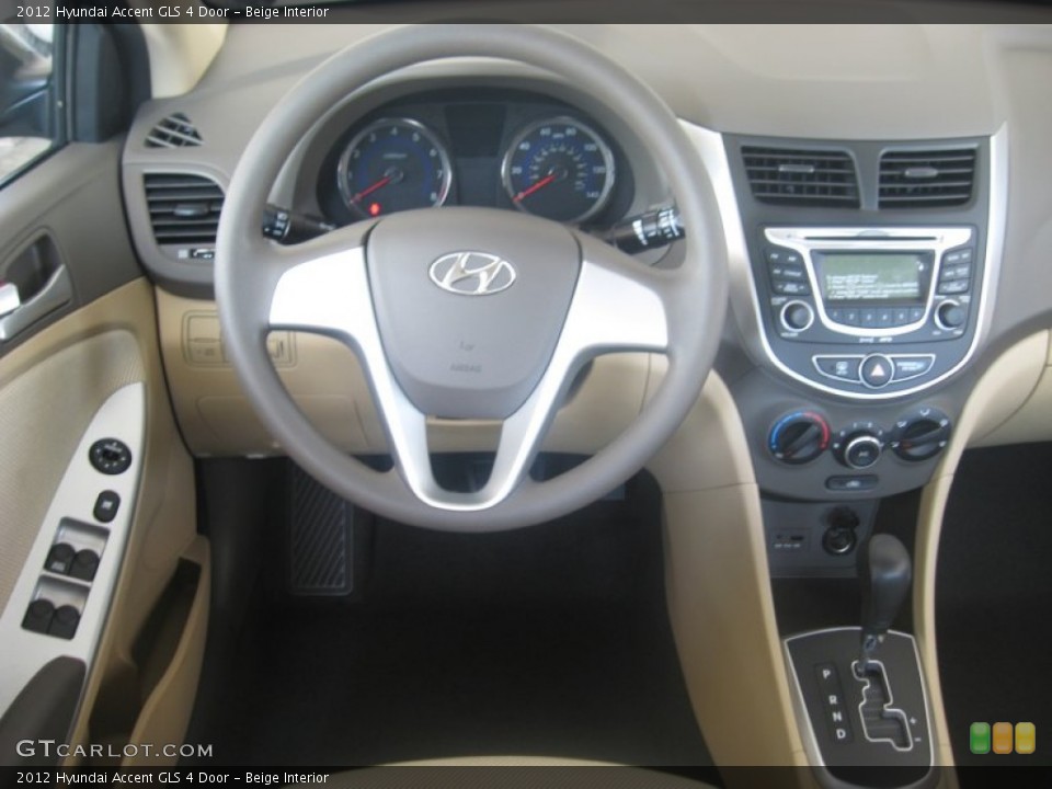 Beige Interior Dashboard for the 2012 Hyundai Accent GLS 4 Door #50158616