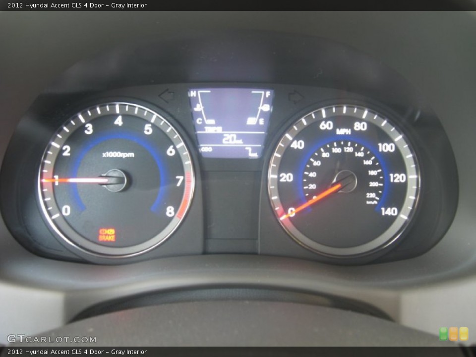 Gray Interior Gauges for the 2012 Hyundai Accent GLS 4 Door #50159489