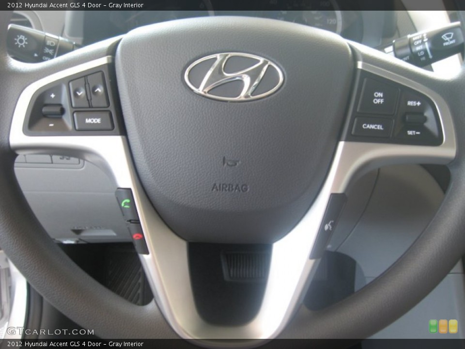 Gray Interior Steering Wheel for the 2012 Hyundai Accent GLS 4 Door #50159879