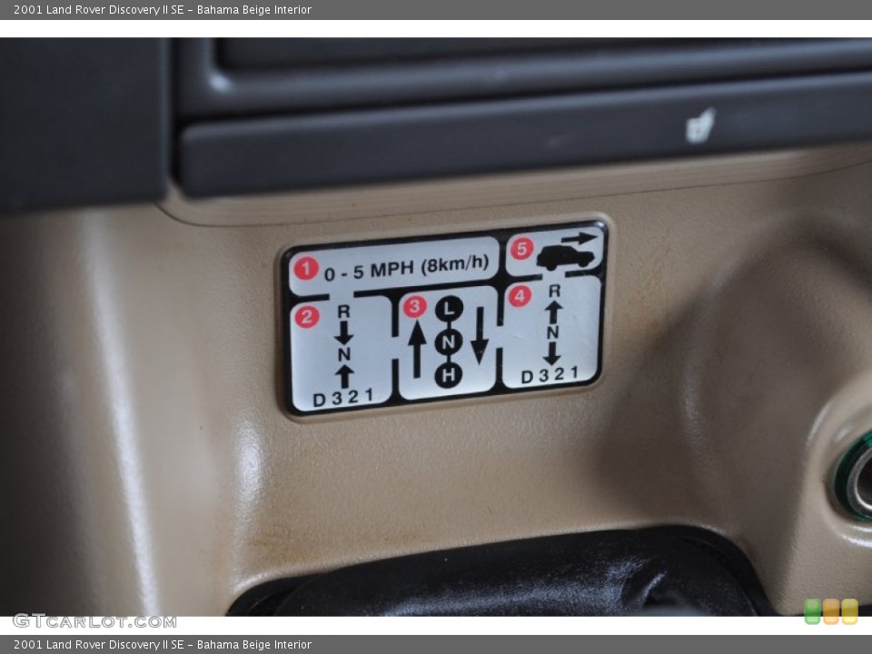Bahama Beige Interior Controls for the 2001 Land Rover Discovery II SE #50162426
