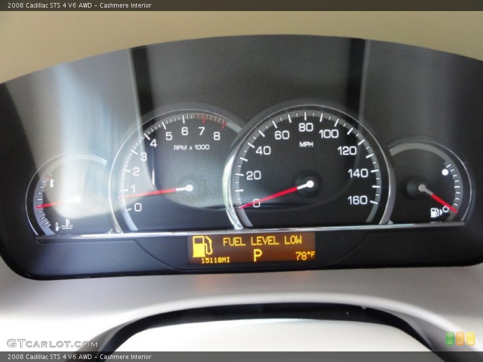 Cashmere Interior Gauges for the 2008 Cadillac STS 4 V6 AWD #50164043