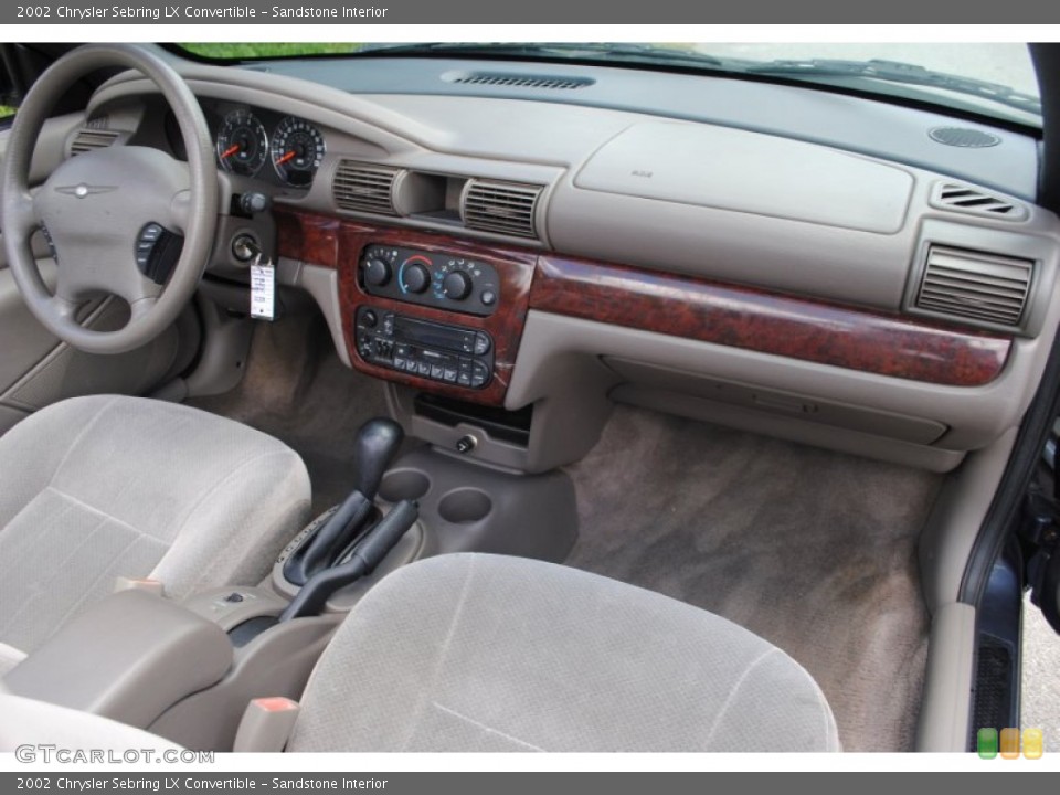 Sandstone Interior Dashboard for the 2002 Chrysler Sebring LX Convertible #50165804