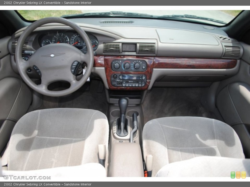 Sandstone Interior Dashboard for the 2002 Chrysler Sebring LX Convertible #50165993