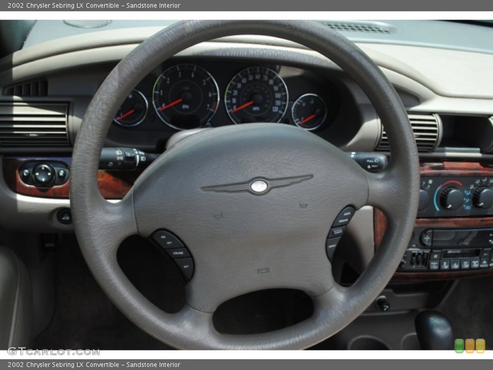 Sandstone Interior Steering Wheel for the 2002 Chrysler Sebring LX Convertible #50166038