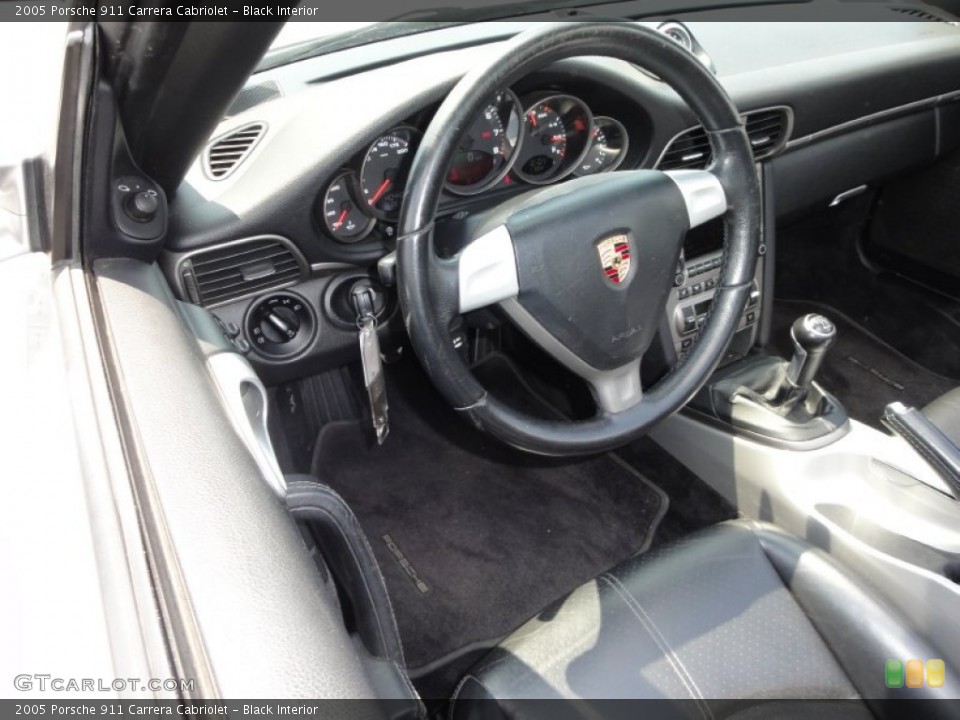 Black Interior Steering Wheel for the 2005 Porsche 911 Carrera Cabriolet #50166998