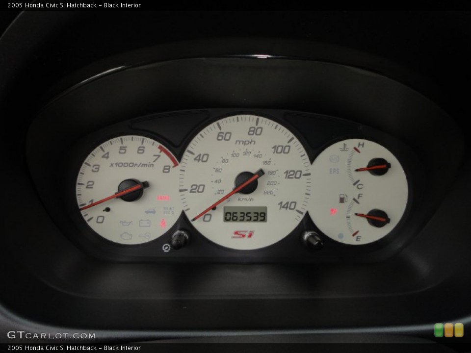 Black Interior Gauges for the 2005 Honda Civic Si Hatchback #50168090
