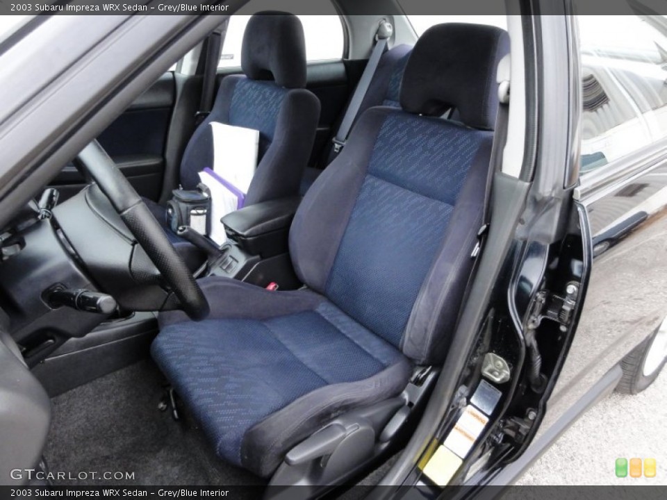 Grey/Blue Interior Photo for the 2003 Subaru Impreza WRX Sedan #50170076