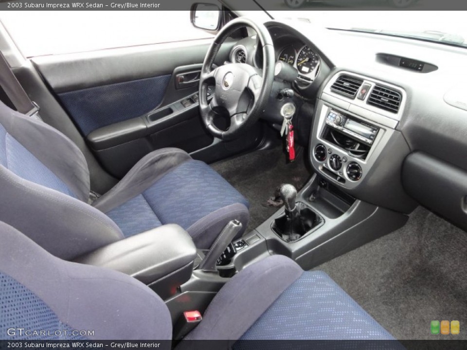 Grey/Blue Interior Photo for the 2003 Subaru Impreza WRX Sedan #50170106