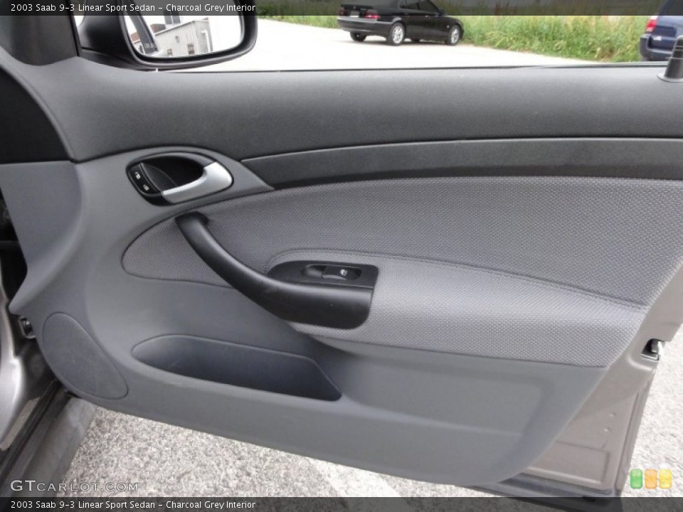 Charcoal Grey Interior Door Panel for the 2003 Saab 9-3 Linear Sport Sedan #50171633