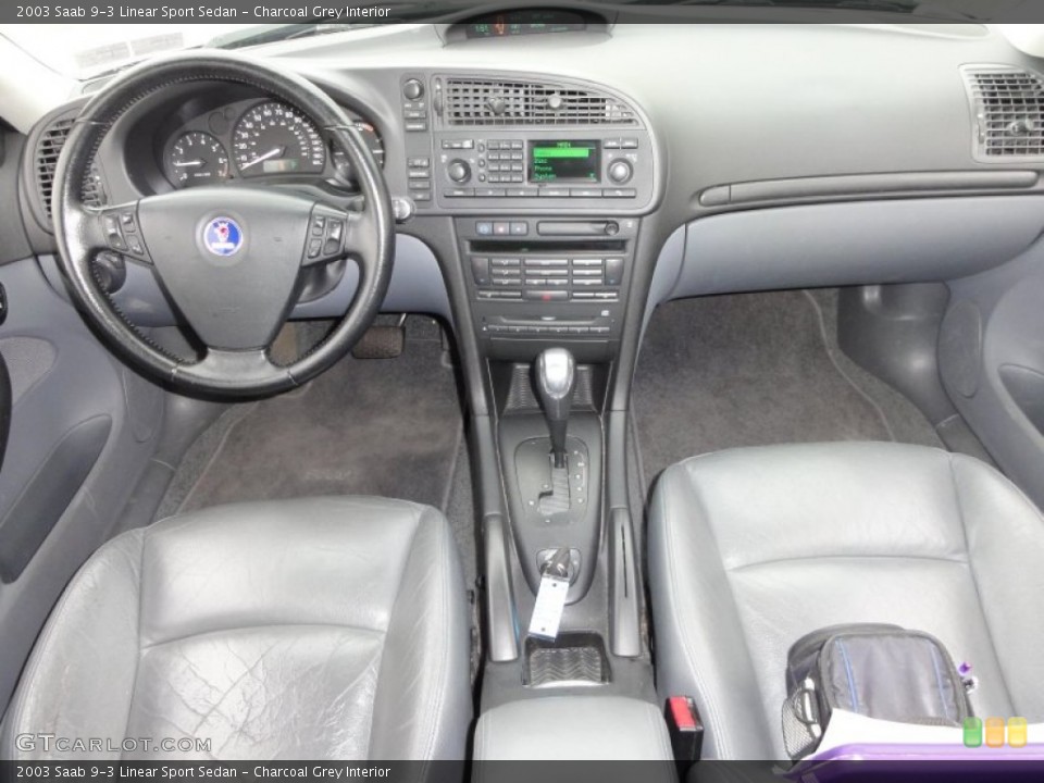 Charcoal Grey Interior Dashboard for the 2003 Saab 9-3 Linear Sport Sedan #50171753