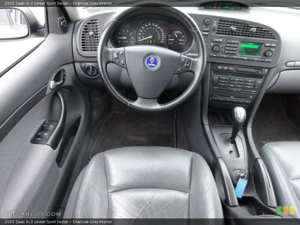 Charcoal Grey Interior Dashboard for the 2003 Saab 9-3 Linear Sport Sedan #50171768