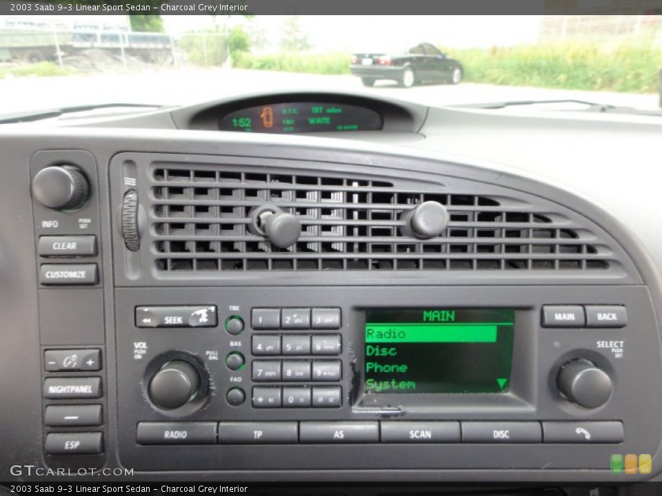 Charcoal Grey Interior Controls for the 2003 Saab 9-3 Linear Sport Sedan #50171927