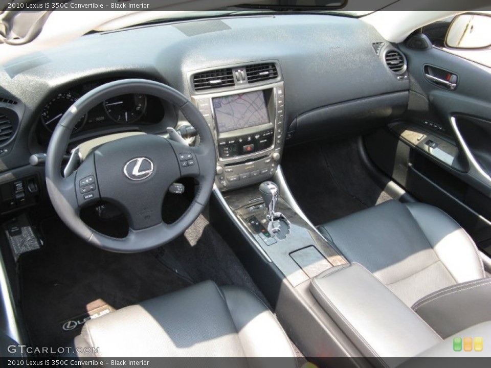 Black Interior Prime Interior for the 2010 Lexus IS 350C Convertible #50183237
