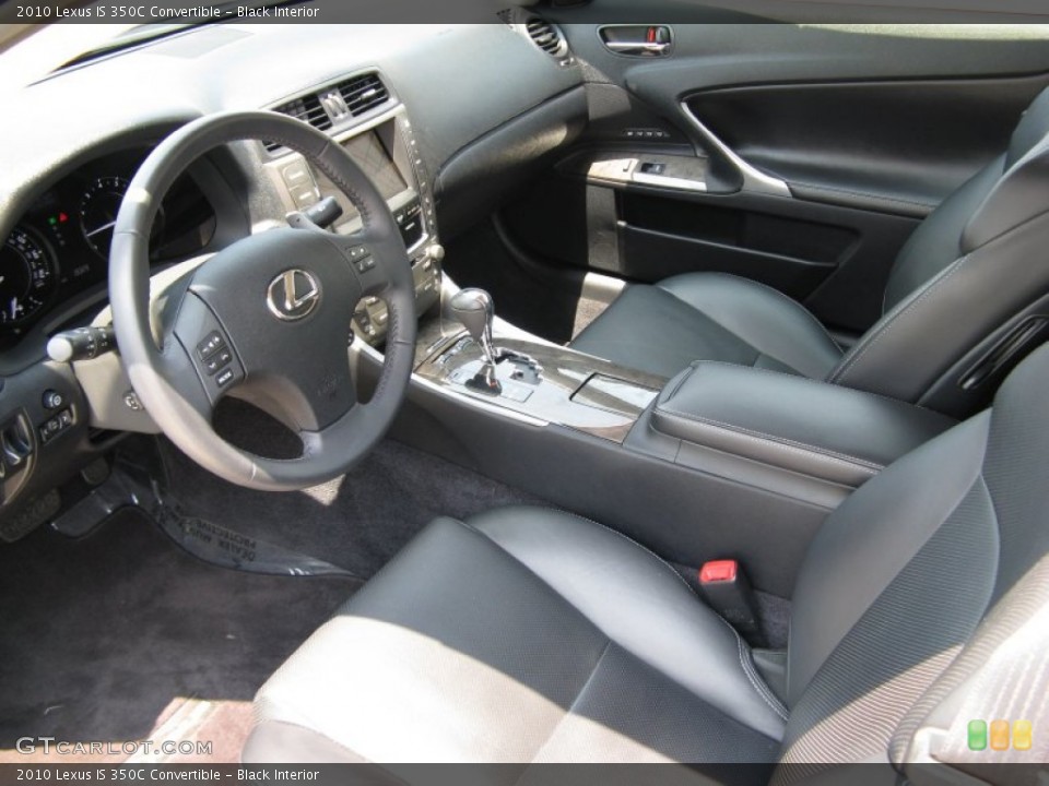 Black Interior Photo for the 2010 Lexus IS 350C Convertible #50183348