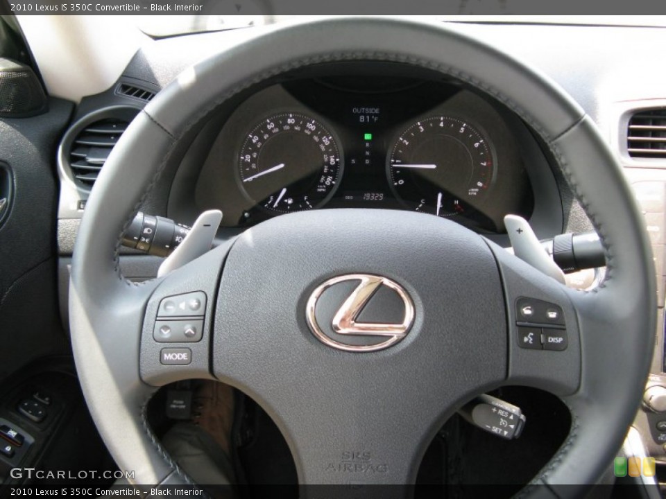 Black Interior Steering Wheel for the 2010 Lexus IS 350C Convertible #50183357