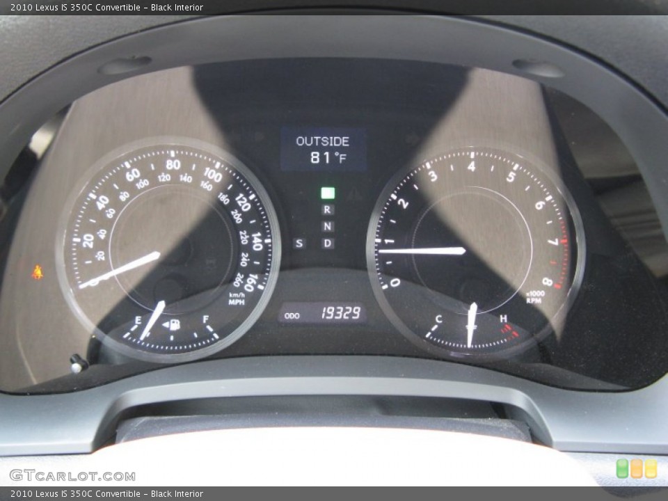 Black Interior Gauges for the 2010 Lexus IS 350C Convertible #50183366