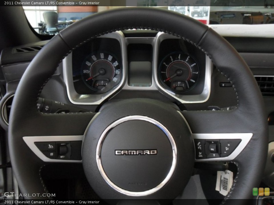 Gray Interior Steering Wheel for the 2011 Chevrolet Camaro LT/RS Convertible #50185049