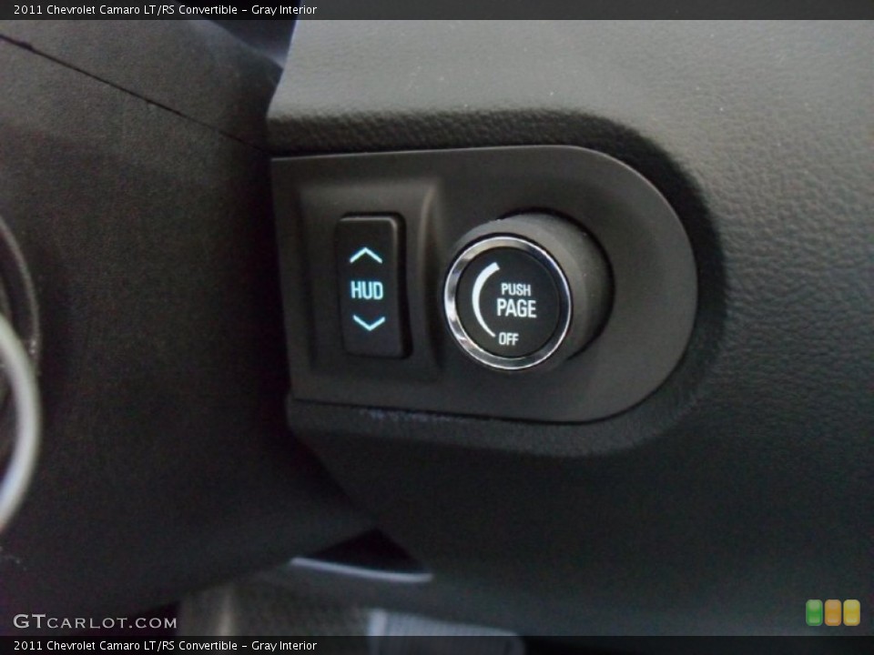 Gray Interior Controls for the 2011 Chevrolet Camaro LT/RS Convertible #50185061