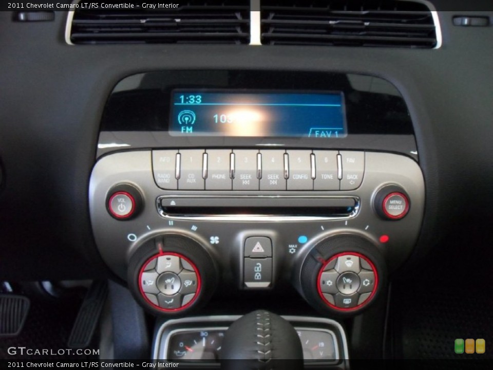 Gray Interior Controls for the 2011 Chevrolet Camaro LT/RS Convertible #50185067