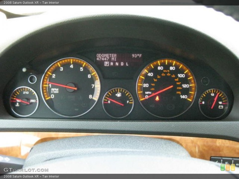 Tan Interior Gauges for the 2008 Saturn Outlook XR #50187687