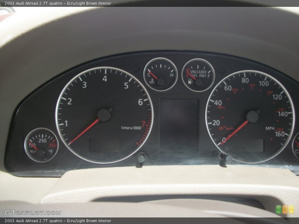 Ecru/Light Brown Interior Gauges for the 2003 Audi Allroad 2.7T quattro #50188551