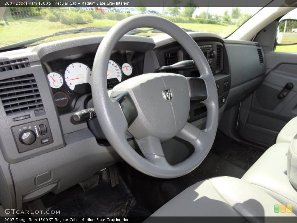 Medium Slate Gray Interior Steering Wheel for the 2007 Dodge Ram 1500 ST Regular Cab #50189139