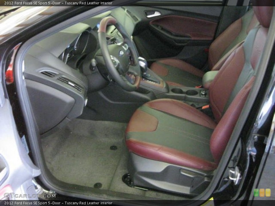 Tuscany Red Leather Interior Photo for the 2012 Ford Focus SE Sport 5-Door #50189505