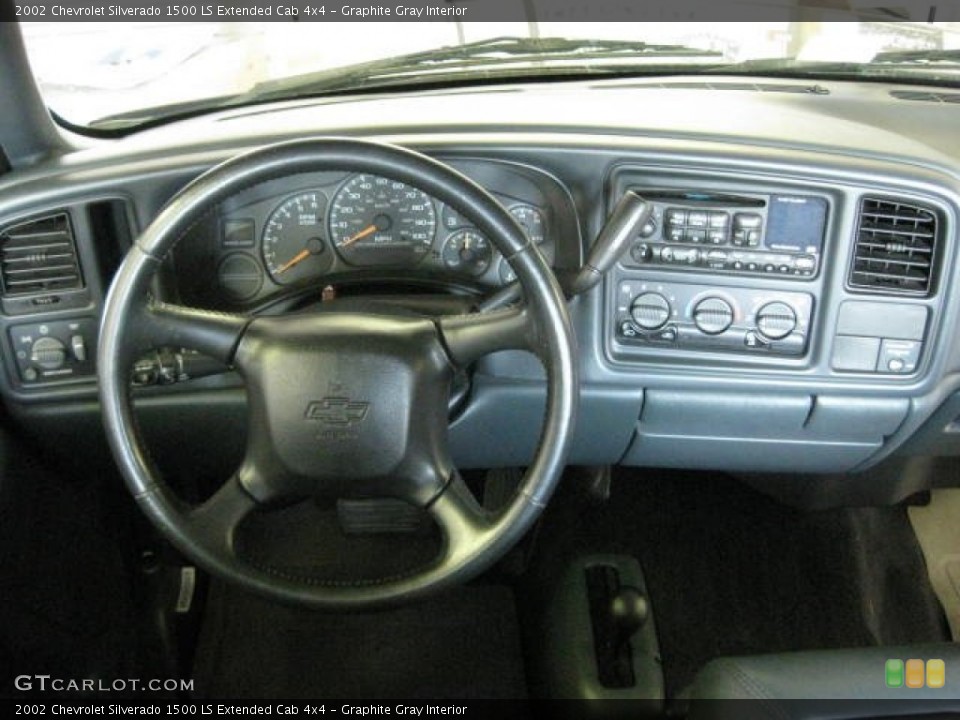Graphite Gray Interior Dashboard for the 2002 Chevrolet Silverado 1500 LS Extended Cab 4x4 #50190399