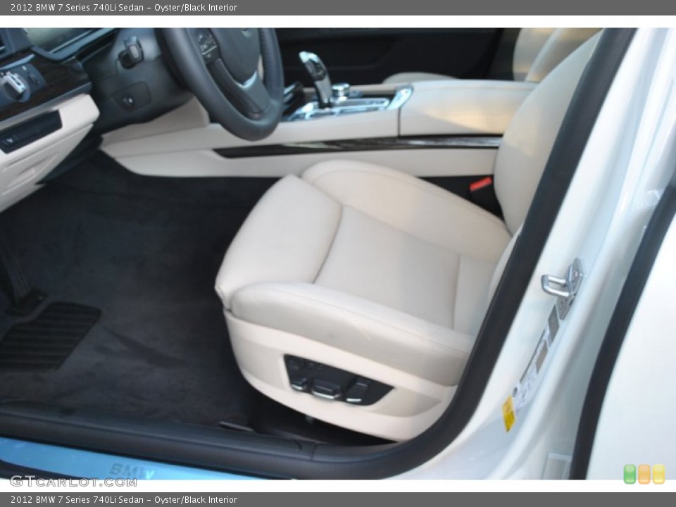 Oyster/Black Interior Photo for the 2012 BMW 7 Series 740Li Sedan #50191875